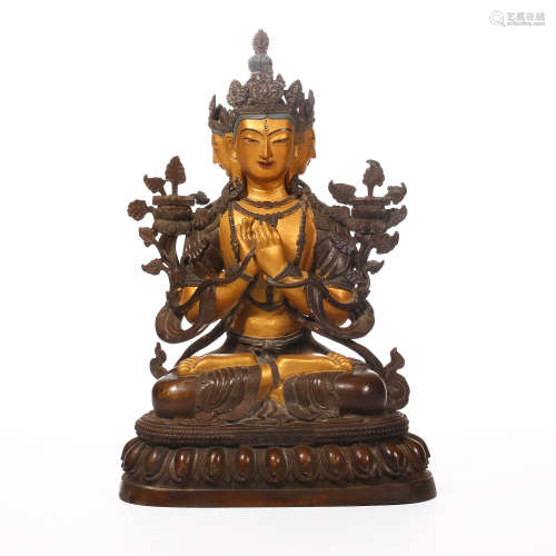 Qing Dynasty of China,Alloy Copper Buddha Statue