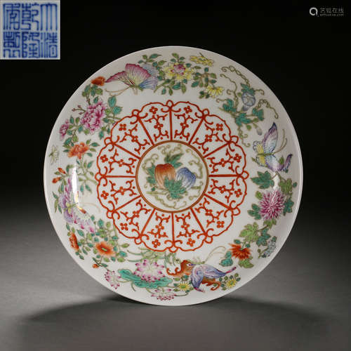 Qing Dynasty of China,Multicolored Flower and Bird Plate