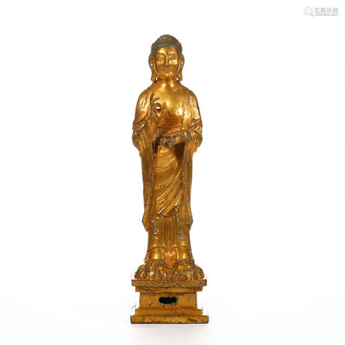 Ming Dynasty of China,Bronze Gilt Buddha Statue