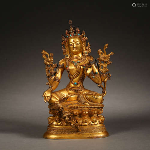 Qing Dynasty of China,Bronze Gilt Buddha Statue