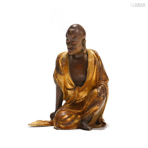 Qing Dynasty of China,Bronze Gilt Arhat Statue