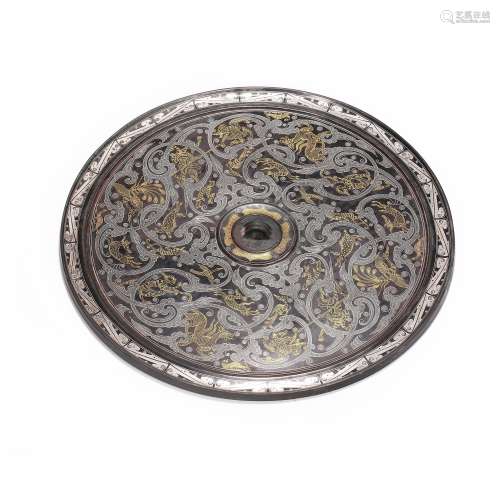 Han Dynasty of China,Inlaid Gold and Silver Mirror