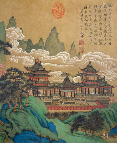 Wen Zhengming,Mountain Pavilion Silk