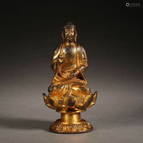 Liao Dynasty of China,Bronze Gilt Buddha Statue