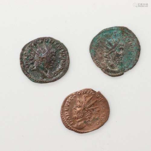 VICTORIN (269-271)Lot de trois Antoniniens- Buste à droite R
