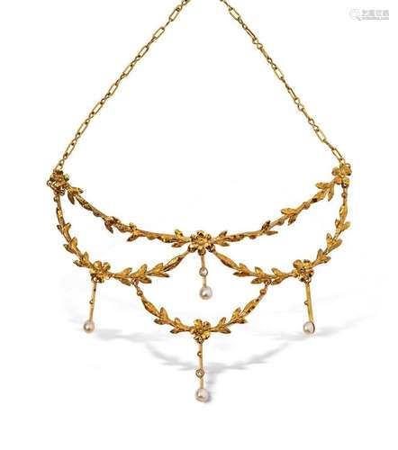 Collier draperie en or 18K (750)