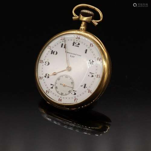 LIPChronomètreMontre de gousset en or 18k (750). Boîtier ron...