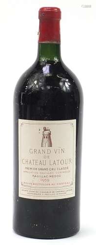 Double-magnum bottle of 1959 Chateau Latour red wine, John H...