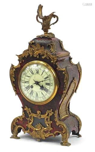 19th century French boulle work bracket clock with circular ...