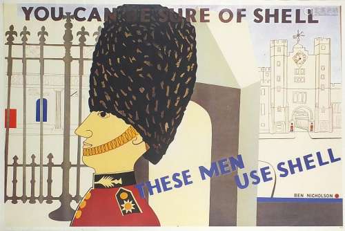 After Ben Nicholson - You Can Be Sure of Shell, 1960s lithog...