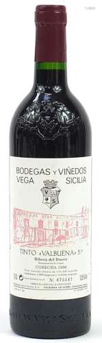 Bottle of 1996 Ribera del Duero Bodegas Vinedos Cosecha red ...