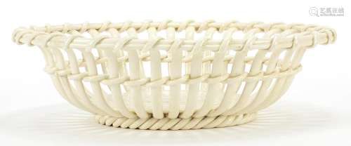 Wedgwood, 19th century Creamware basket, impressed marks to ...