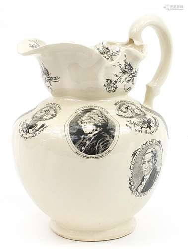 Staffordshire ironstone jug commemorating Armerican Presiden...