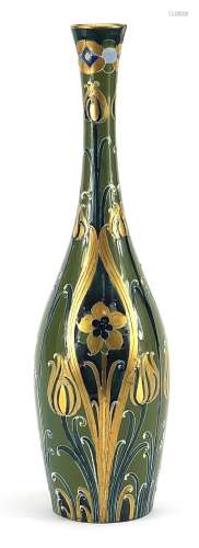 Macintyre Moorcroft vase hand painted and gilded with stylis...
