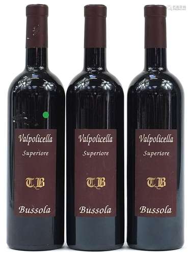 Three bottles of 2003 Valpolicella Superiore Bussola red win...