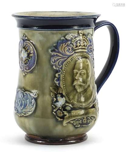 Royal Doulton stoneware mug commemorating the coronation of ...