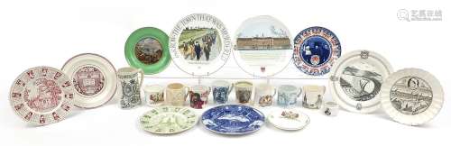 Victorian and later commemorative china including Prattware ...