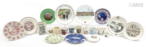 Victorian and later commemorative china including Prattware ...