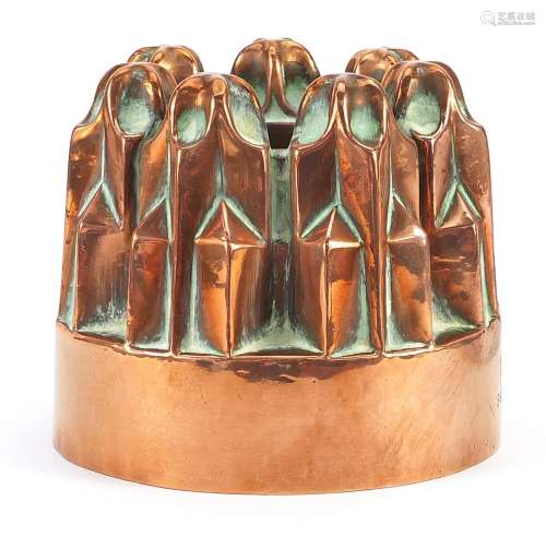 Benham & Froud, Victorian copper jelly mould numbered 36...