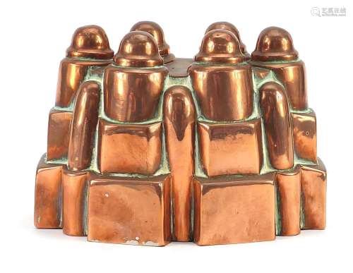 Benham & Froud, Victorian copper jelly mould numbered 61...