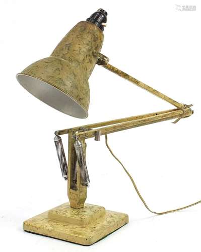 Vintage Herbert Terry two step marbleised Anglepoise lamp