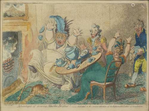 After James Gillray - Advantages of Wearing Muslin Dresses, ...