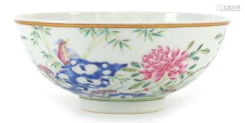 Chinese porcelain bowl hand painted with a bird of paradise ...