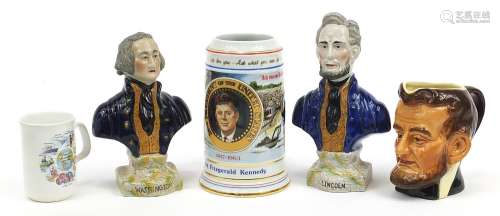 American political interest commemorative china including St...