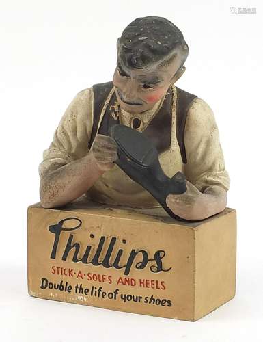 Early 20th century Cobbler figure by Beritex advertising Phi...