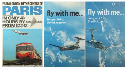 Three aviation interest British United Airways advertising p...