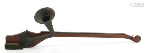 G A Howson mahogany phonofiddle with copper horn and mother ...