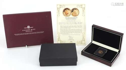 Elizabeth II 2020 gold sovereign commemorating Sir Winston C...