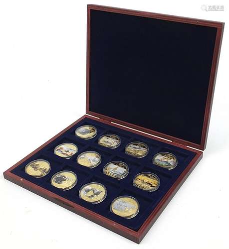 Set of twelve World War II proof commemorative coins by The ...