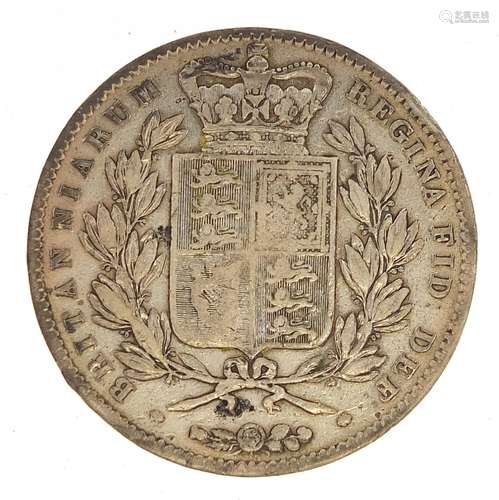 Victorian shield back 1845 silver crown