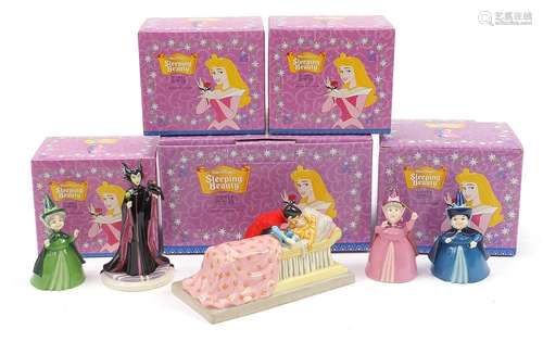 Five Royal Doulton Sleeping Beauty figures from the Disney S...