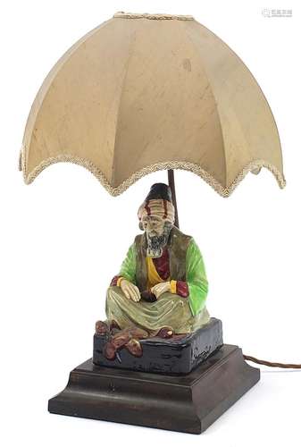 Royal Doulton porcelain figure table lamp, The Cobbler, 48cm...