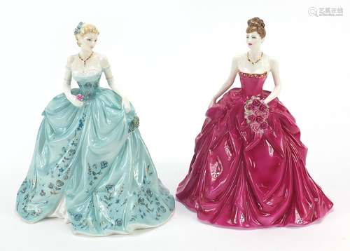 Two limited edition Coalport figurines comprising Royal Prem...