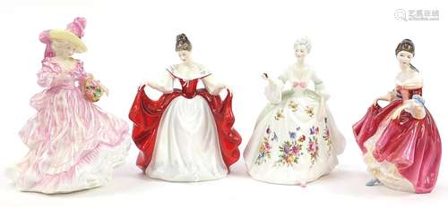 Four Royal Doulton figurines comprising Flowers of Love HN37...