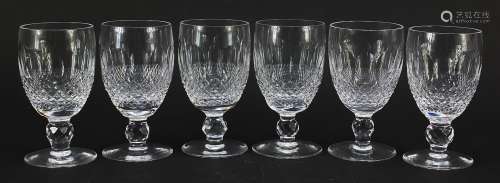 Set of six Waterford Crystal drinking glasses, each 12.5cm h...