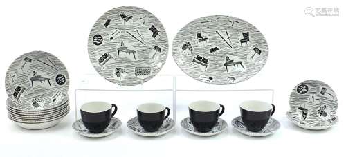 Ridgeway Homemaker teaware including four cups and saucers, ...