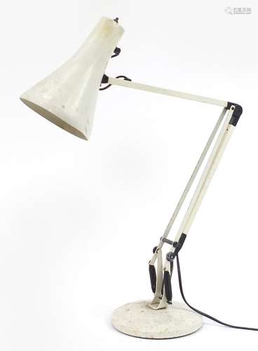 Vintage white enamel metal Anglepoise table lamp, 85cm high ...