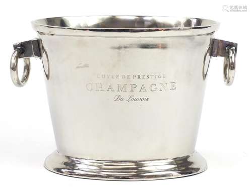 Du Louvois style Champagne ice bucket with ring handles, 39c...