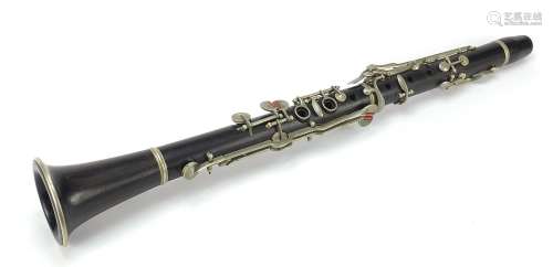 Rosewood two piece clarinet, 58cm in length
