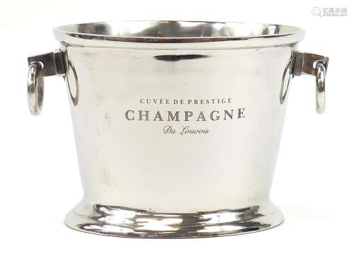 Du Louvois style Champagne ice bucket with ring handles, 39c...