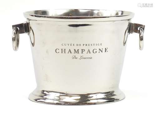 Du Louvois style Champagne ice bucket with ring handles, 39c...