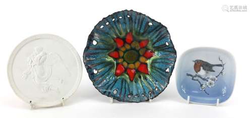 Laurana enamel bowl together with two pieces of Copenhagen i...