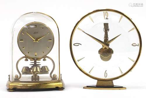 Two vintage clocks comprising Schatz and Estyma, the largest...