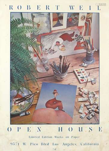 Robert Weil Open House, California poster, framed and glazed...