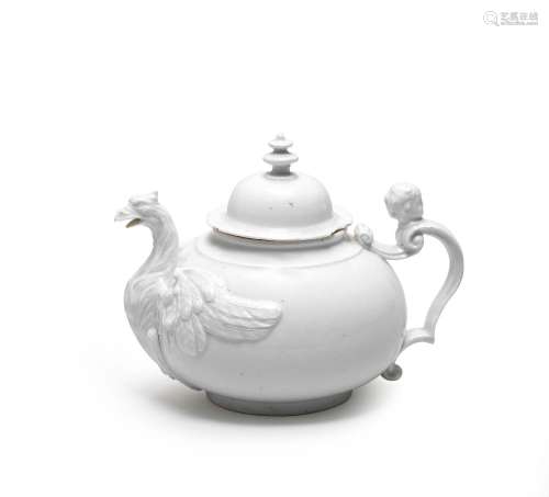 An extremely rare early Meissen teapot and cover, circa 1715...