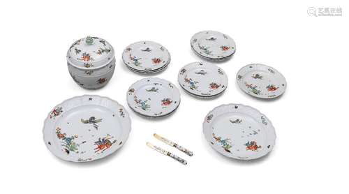 A Meissen part service, circa 1735-40